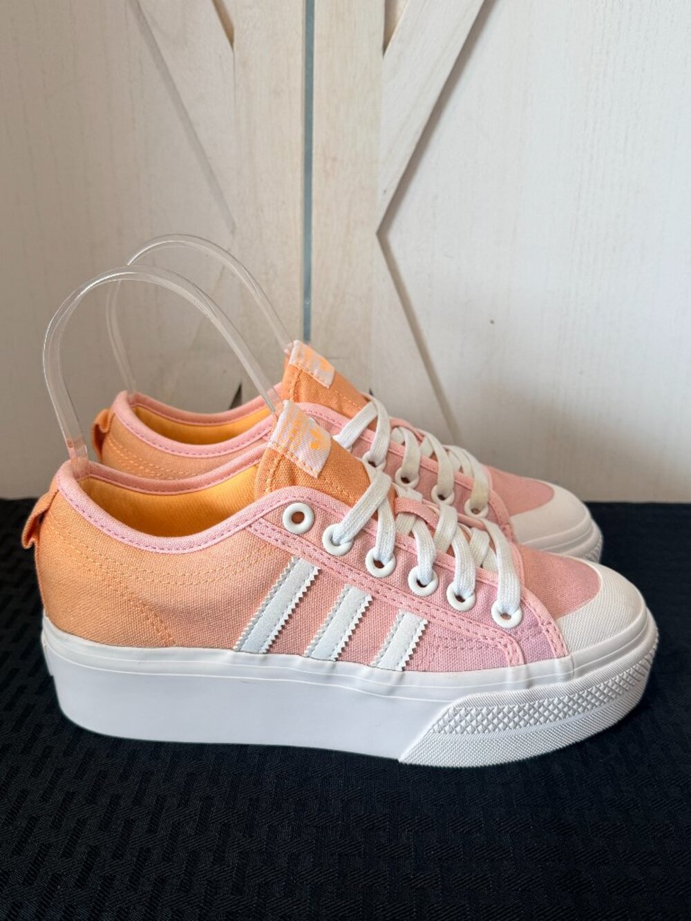 adidas Nizza Platform Acid Orange Pink Sneakers Women’s Size 6